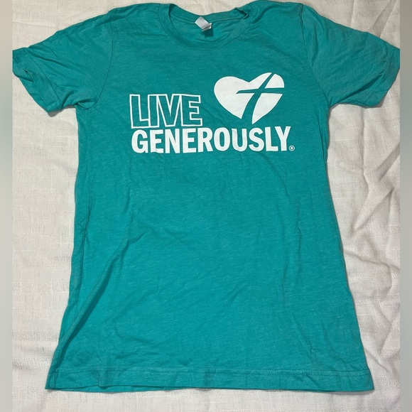Aqua Live Generously T-Shirt - Picture 1 of 1